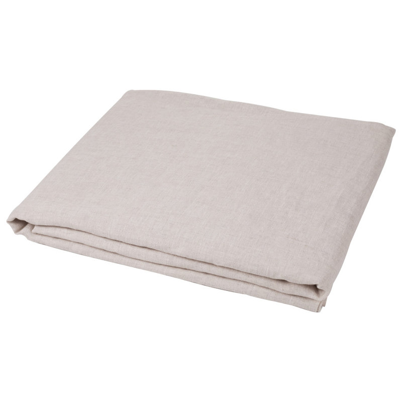 Drap double en lin gris clair