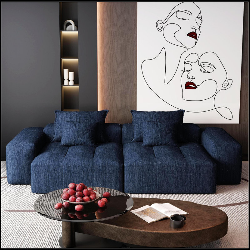 Canapé modulaire surdimensionné Modern, Bleu