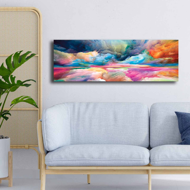 Stunning Decorative Canvas Painting, 11.8 x 35.4 inches | 100% Canvas (Thickness: 0.1 inches), Framed with 100% Pine Wood (Thickness: 0.9 inches) | Perfect for Living Room & Office Décor, Eye-Catching Artwork