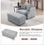 Canapé simple de 41,7 po de style moderne avec espace de rangement, repose-pieds mobile, deux ports USB, deux porte-gobelets et un support pour téléphone pour le salon (ancien SKU: N719S001611E), gris-963337434