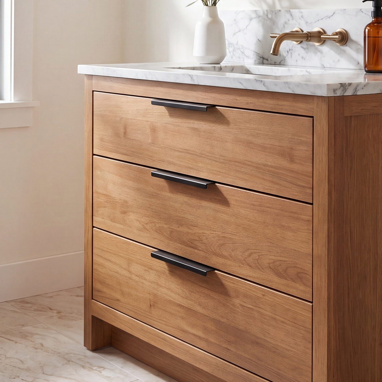 Ethan Finger Cabinet Pull, Matte Black, 4"