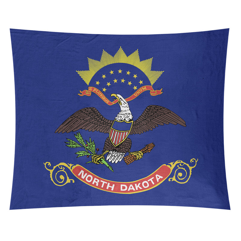 Tapisserie de north dakota flag Enrik, Intérieur / extérieur, H 51,5 po x l 60,5 po