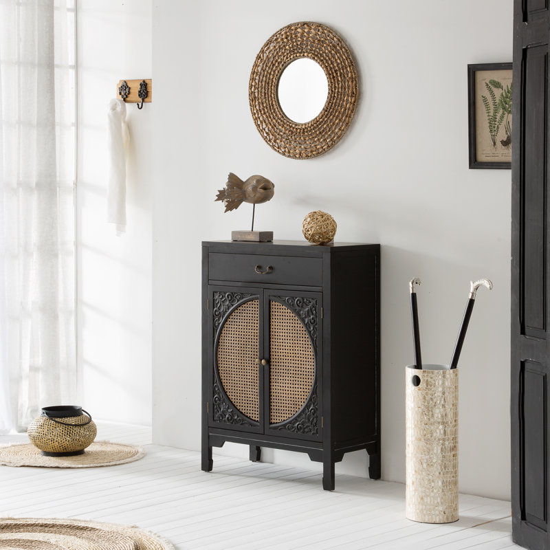 Garley Rattan Flat Wall Mirror