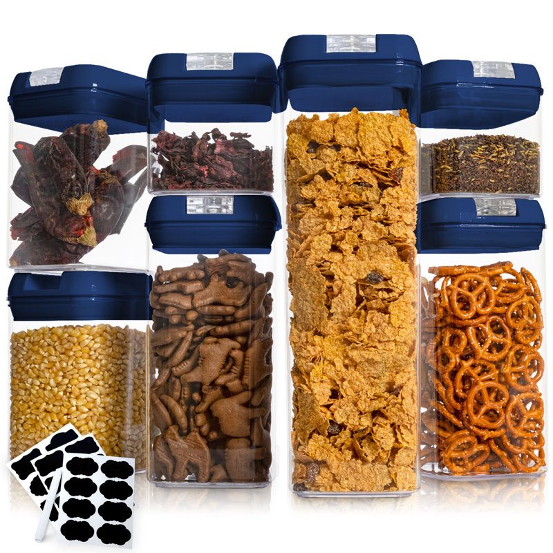 Ensemble de 7 contenants alimentaires, Bleu marine