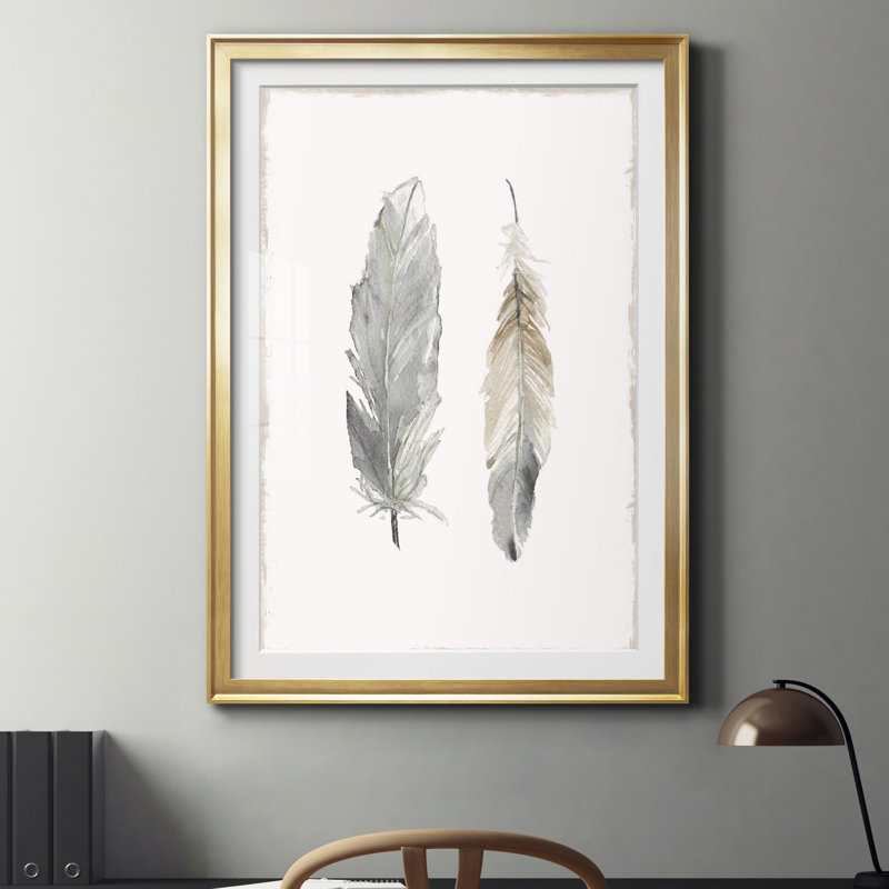 «Flight of Fancy I», reproduction d'art sur papier, H 18,5 po x l 24,5 po x P 1,5 po, Papier encadré doré