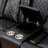 Alvon 3 Pieces of Storage Arm Vegan Leather Power Reclining Sofa Set with Lighting