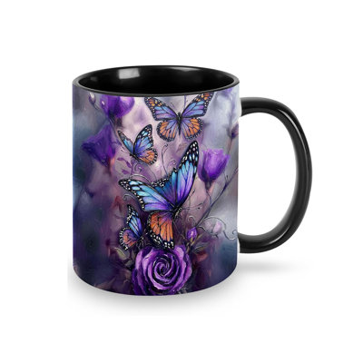 Butterfly Coffee Mug Ceramic Coffee Cup 11oz