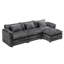 Canapé modulaire en L avec piédestal amovible de style moderne-1324038824