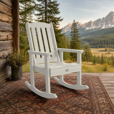 Chaise berçante d'extérieur en plastique