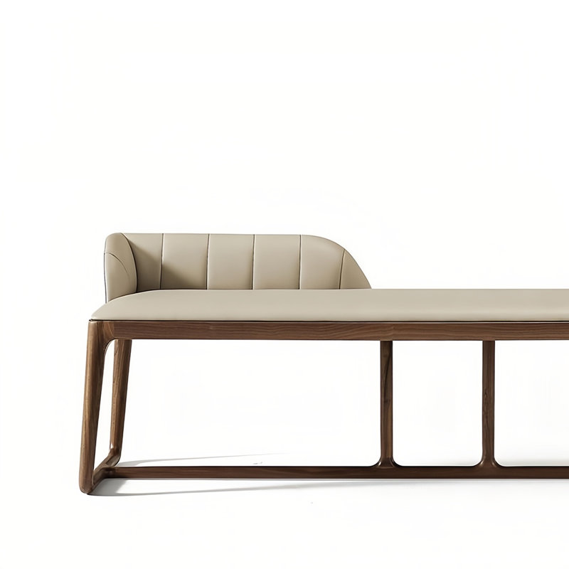 Microfiber Leather Upholstered Bench