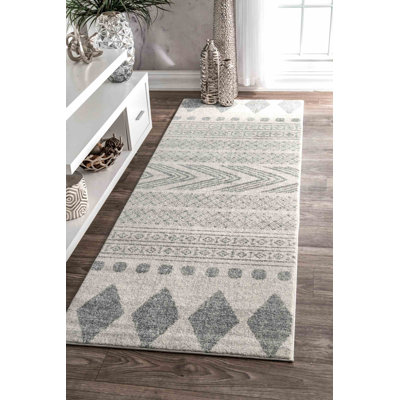 Tapis géométrique gris Berger