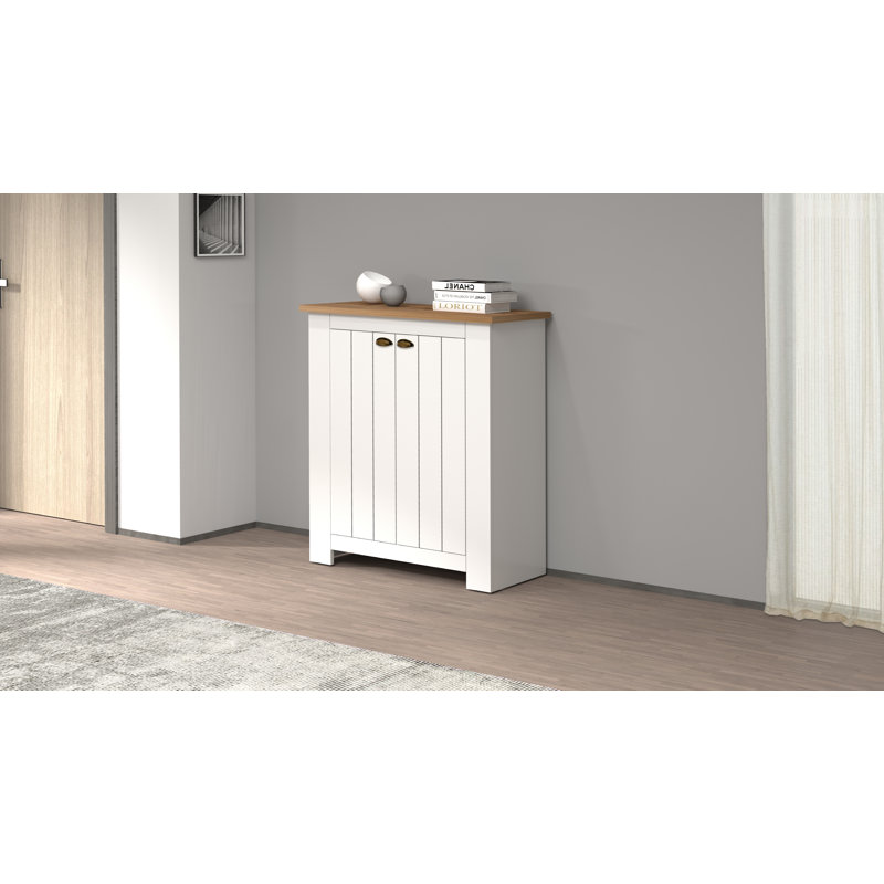 20 Pair Shoe Storage Cabinet, Beige