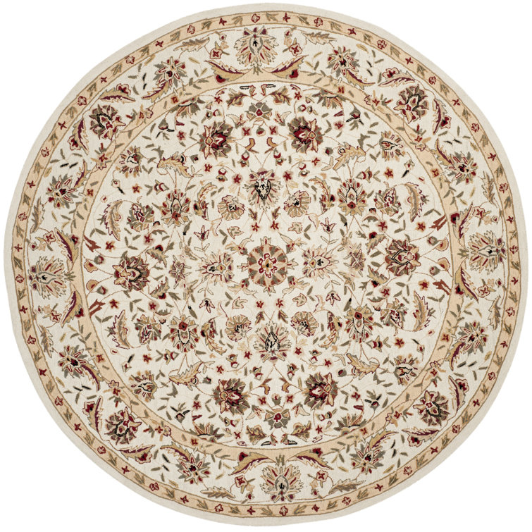 Hollander Oriental Handmade Looped Wool Ivory Area Rug
