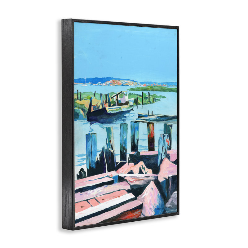 «Ocean's Blue Motif», estampe numérique de Greg Gorham, H 18 po x l 12 po, Giclée encadrée noir minuit