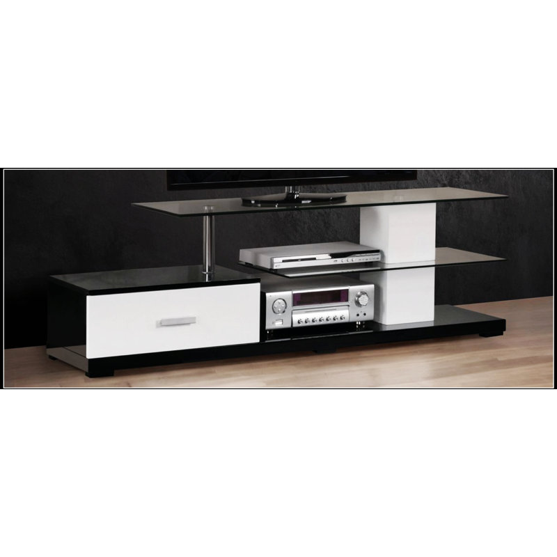 Ivana & Finish Multi-Functional Rectangular TV Stand with Stable Support and Open Storage Shelves