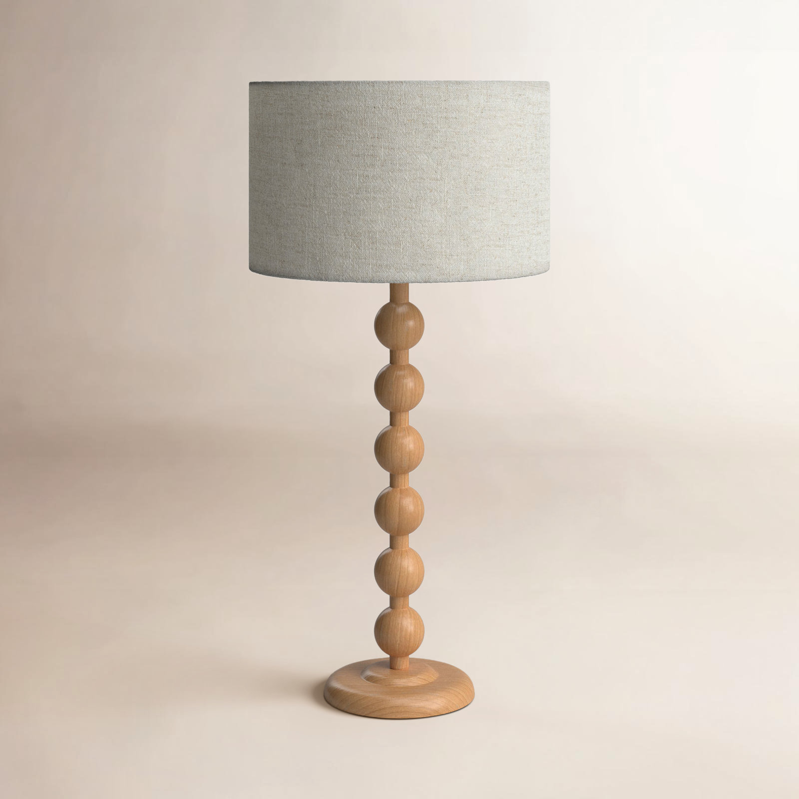 Levy Solid Wood Table Lamp, Natural