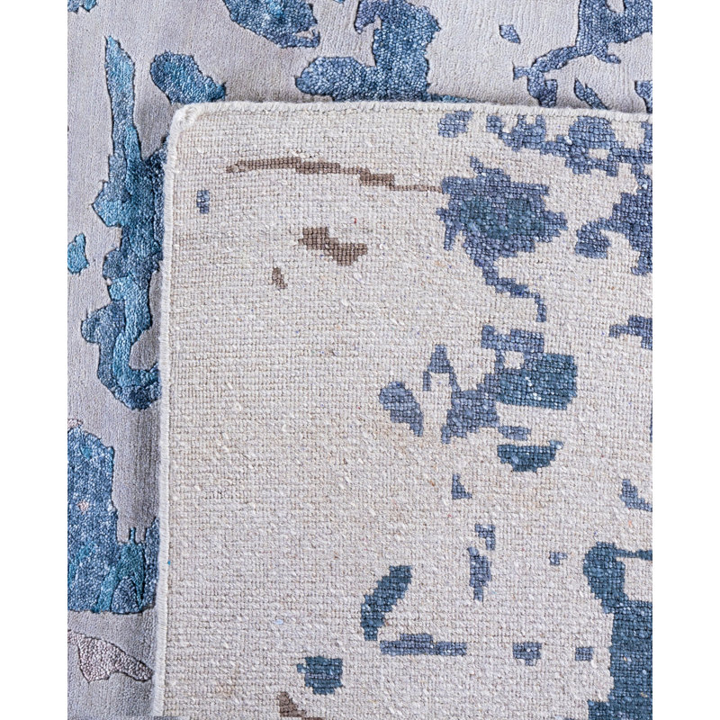 Overdyed One-of-a-Kind Rectangle 9' X 11'10" Hand Knotted Area Rug