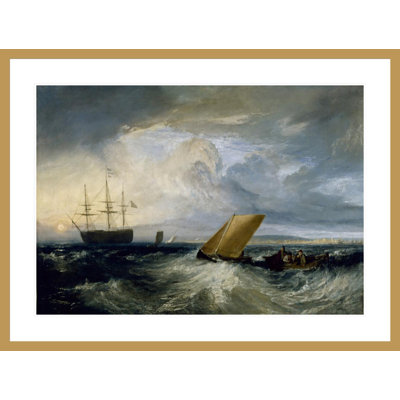 «Sheerness as vu from the Nore» par Joseph Mallord William Turner, impression giclée sur cadre