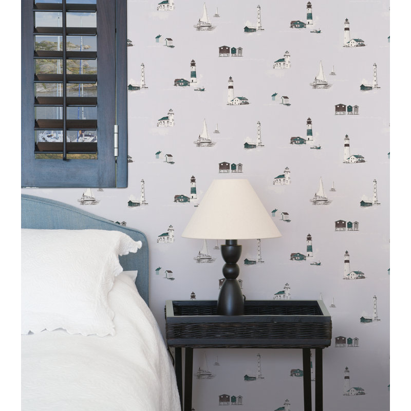 Marine 10m x 53cm Wallpaper Roll, Grey