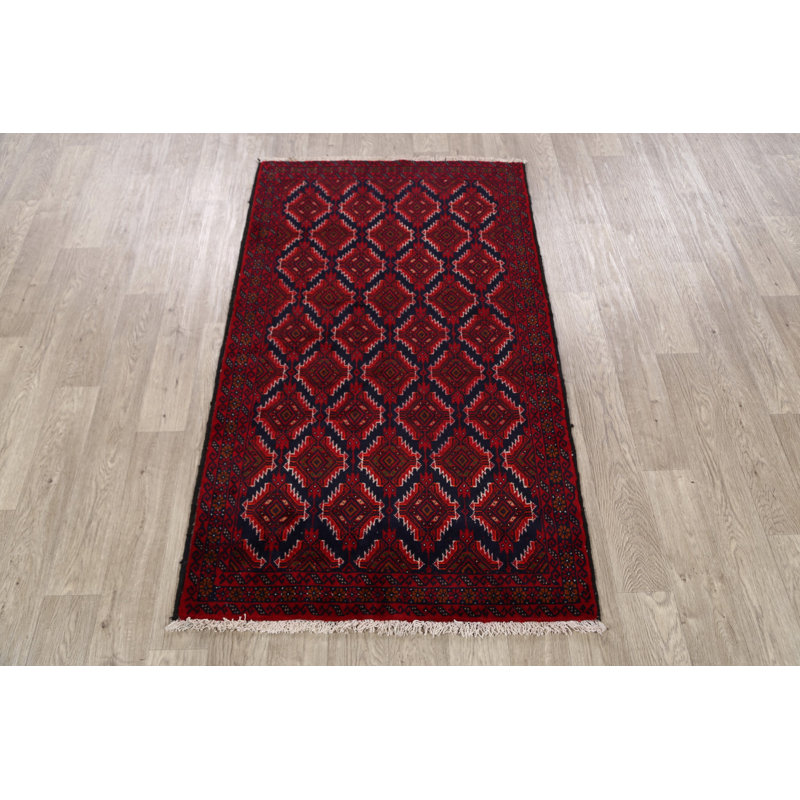 All-Over Geometric  Oriental Area Rug 3x6