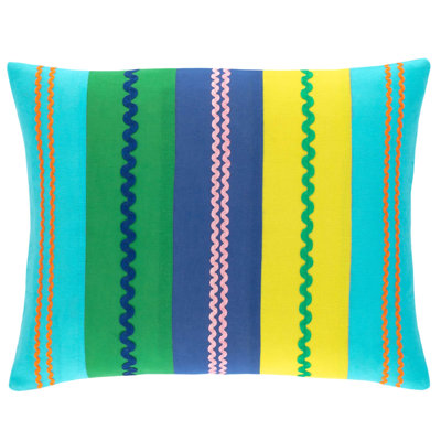 Ric Rac Stripe Striped Cotton Pillow Cover