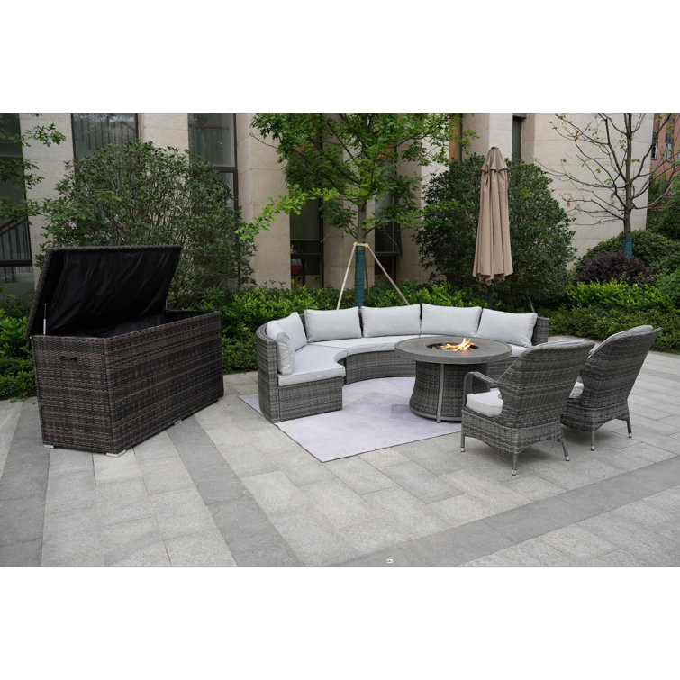 Areefa 8 - Person Patio Conversation Sets with Cushions