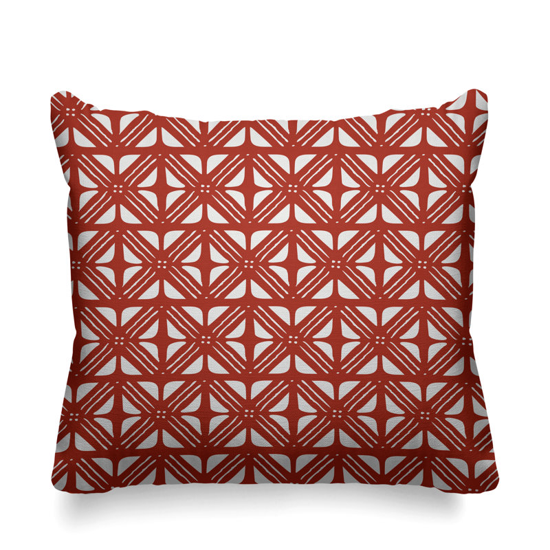 Housse de coussin d'extérieur carré et insert, Rouge, 17 po x 17 po, Carré