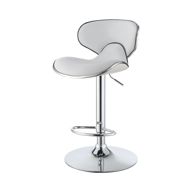 Ensemble de 2 tabourets de bar réglables Piermassimo, Blanc