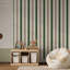 Kids and Teens Collection 2-Tone Awning Stripe Wallpaper Roll-424371087