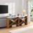 Farmhouse Console Table with Detachable Design and Storage