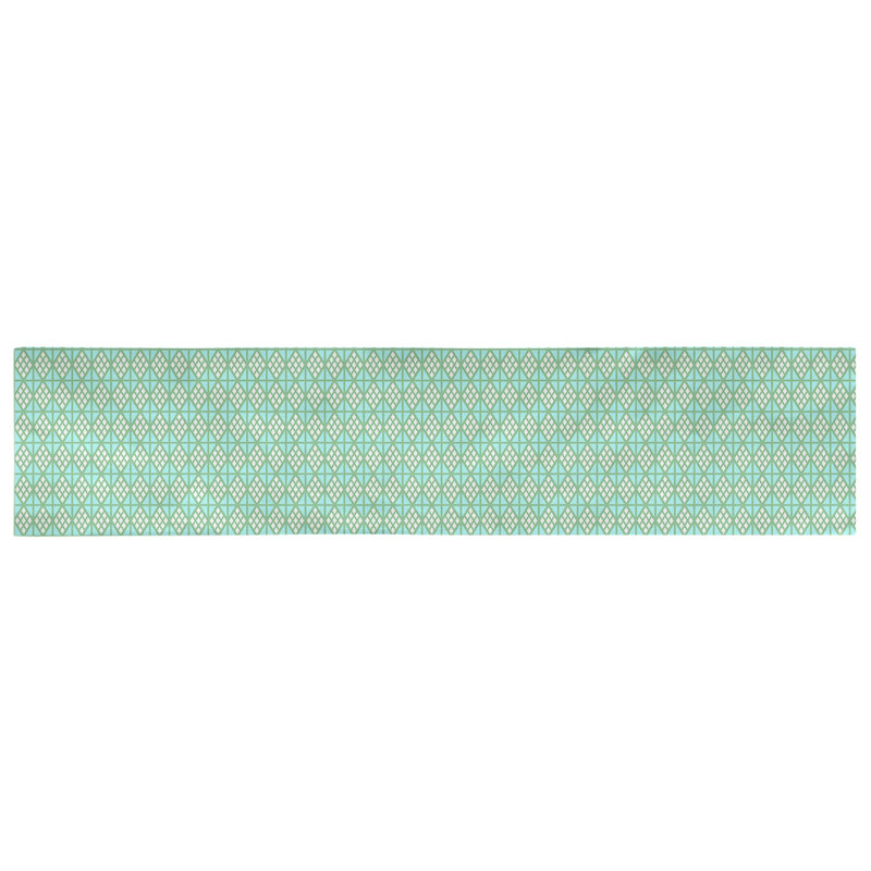 Chemin de table diamants Avicia, 73,5 po x 17,5 po, Poly, Vert / Sarcelle