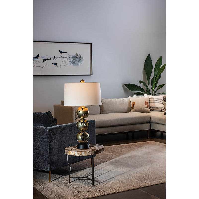 Pangea Tall Table Lamp, White, White