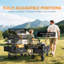 Beach 117*55*98 cm Steel 1 Piece Folding Wagon Black with Overhead Canopy