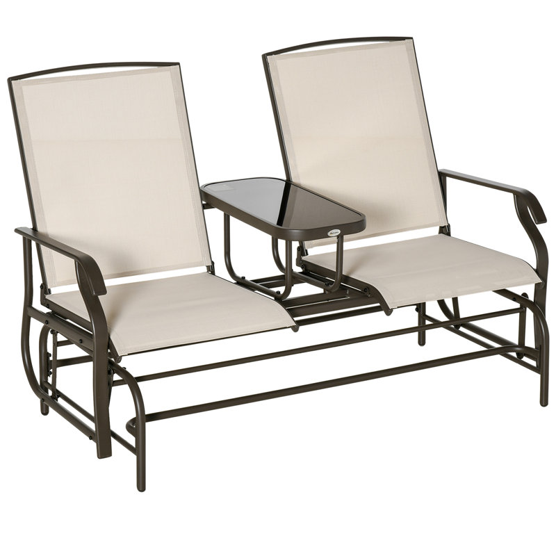 Chamond Glider Rocking Metal Love Seat