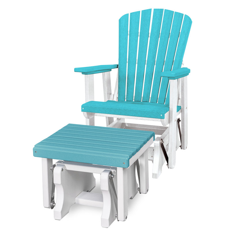 Chaise d'extérieur Campball, Bleu Aruba / blanc
