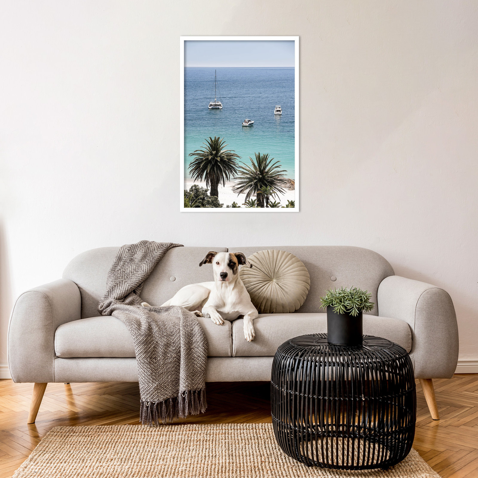 Camps Bay Beach by Shot by Clint Wood Framed Wall Art Print, White, 33" H x 23" W