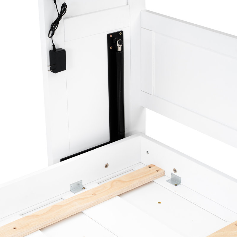 Lit escamotable avec lumière DEL, Blanc