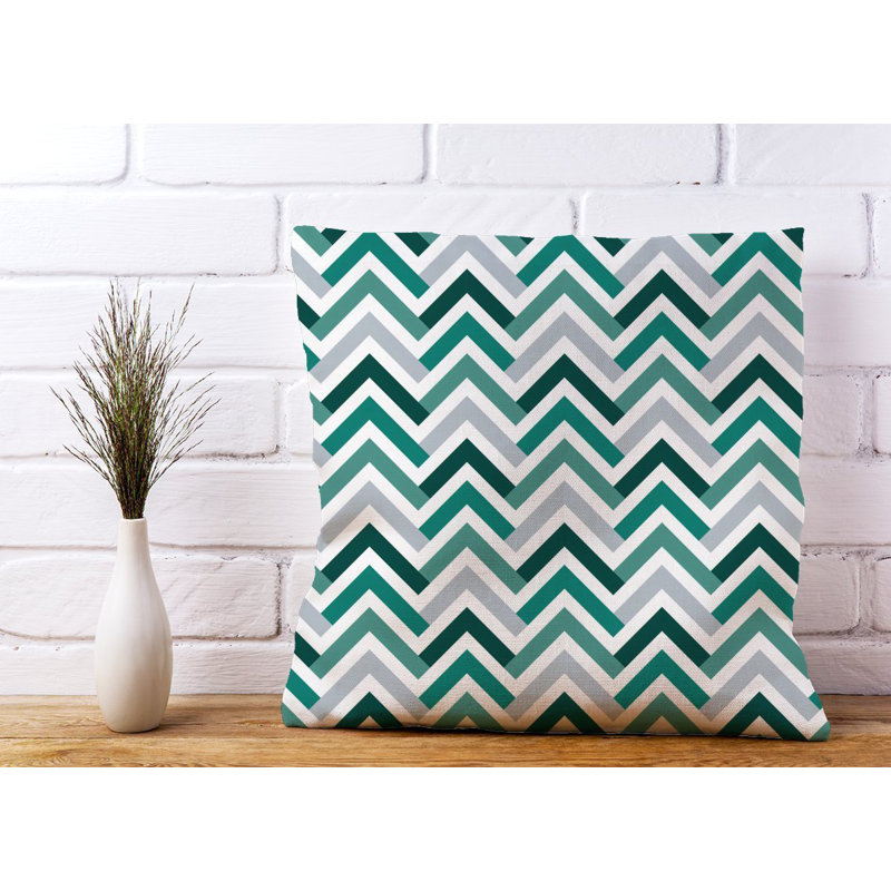 Tarrytown Retro Vintage Coloured Chevron Square Throw Cushion