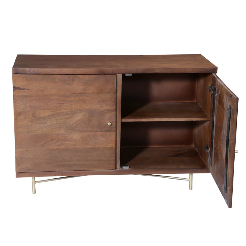 Miser 112cm Solid Wood Sideboard, Walnut