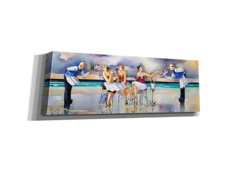 «Mesdames la nuit» par Ronald West, art mural sur toile, H 12 po x l 36 po