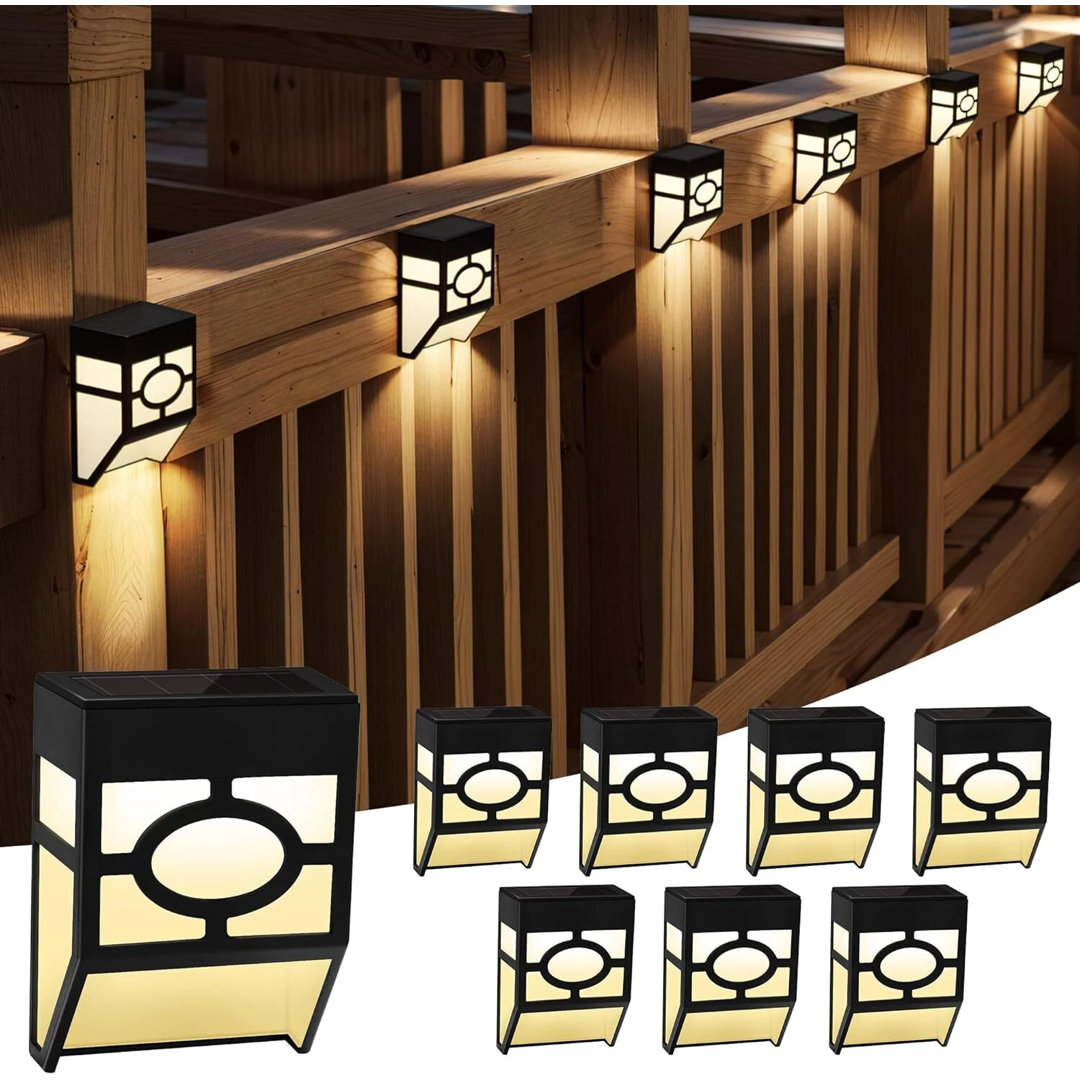 Solar Garden And Fence Lamp - Solar Lighting For Stairs, Steps And Decks