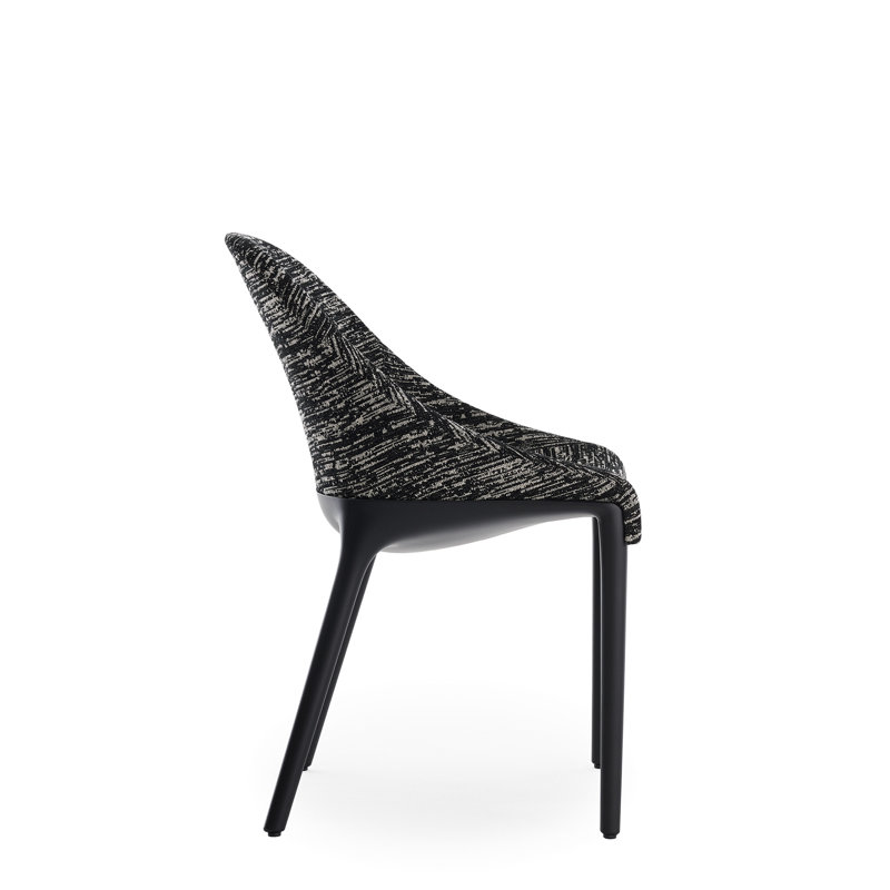 Eleganza Upholstered Dining Chair, Black, Black