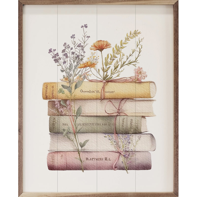 Spring Garden Books Floral, 40" H x 32" W