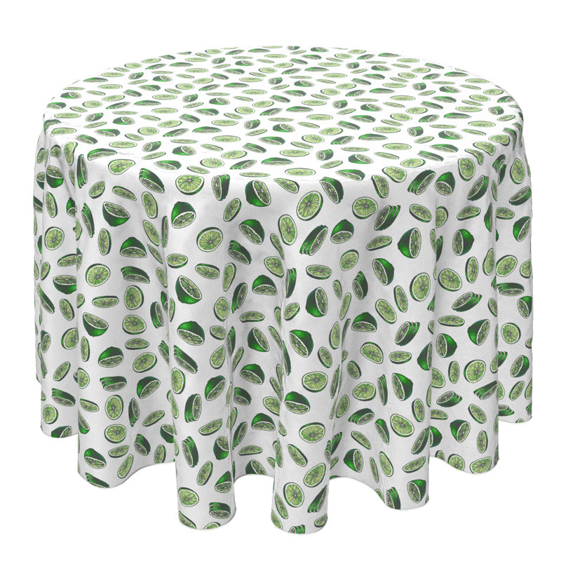 Fabric Textile Products, Inc. Round Tablecloth, 100% Cotton, 60 Round", Cocktail Limes