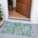 Machine Washable Indoor/Outdoor Xhevrie Teal Rug