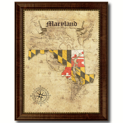 Carte rétro du Maryland, 21 x 27