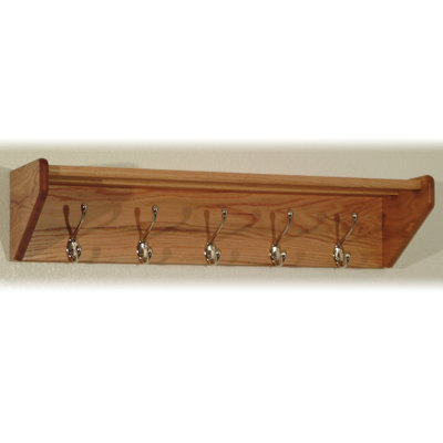 Georges Solid Wood Wall 5 - Hook Wall Mounted Coat Rack