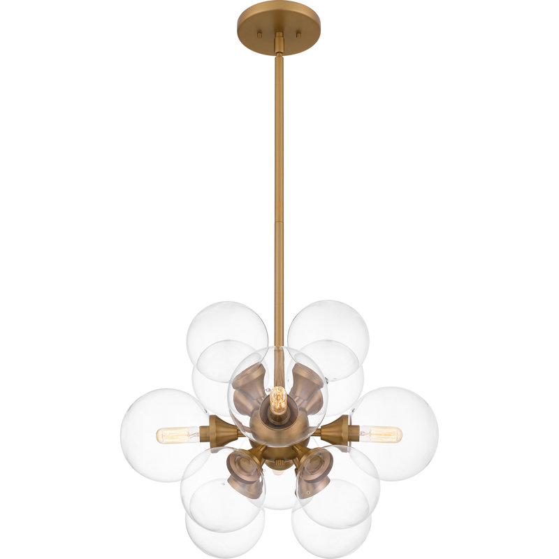Luminaire suspendu sphérique spoutnik à 4 lumières Richette