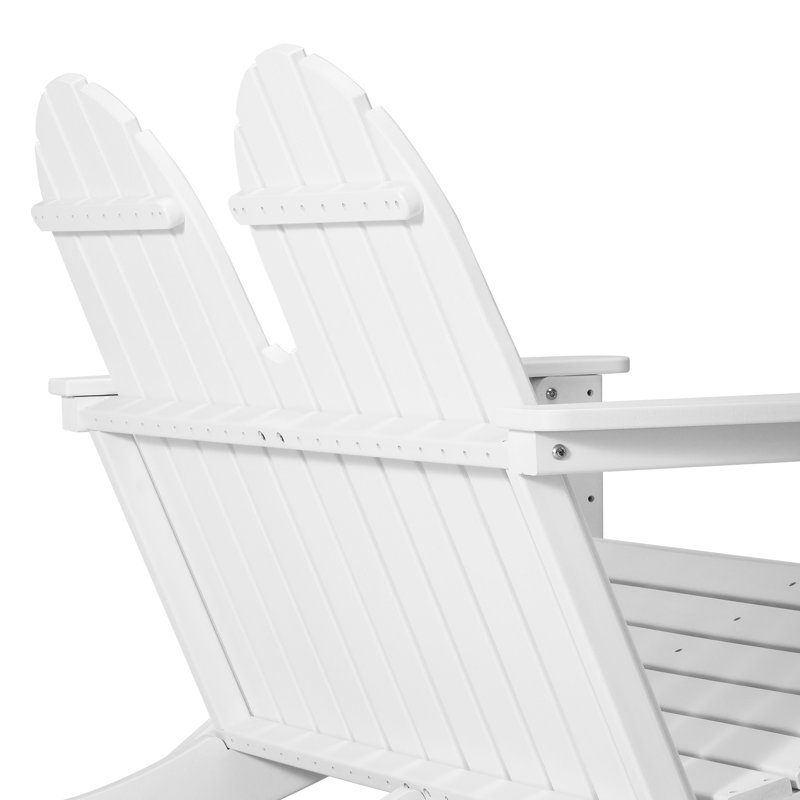 Banc pliant en poly 49 po Adirondack, Blanc