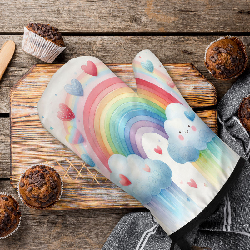 Couvre-lit en coton Rainbow Love Burst